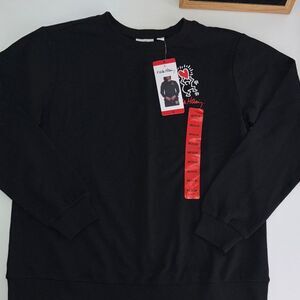 Keith Haring Women's Black Crewneck Sweater Sz M NWT